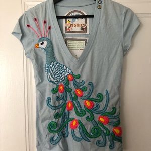 Joystick embroidered tee